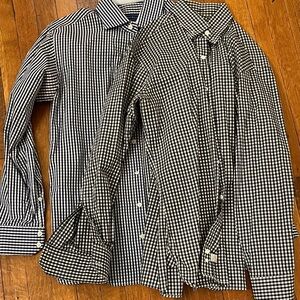 2 Men's Custome Dark Checkered Dress Shirt